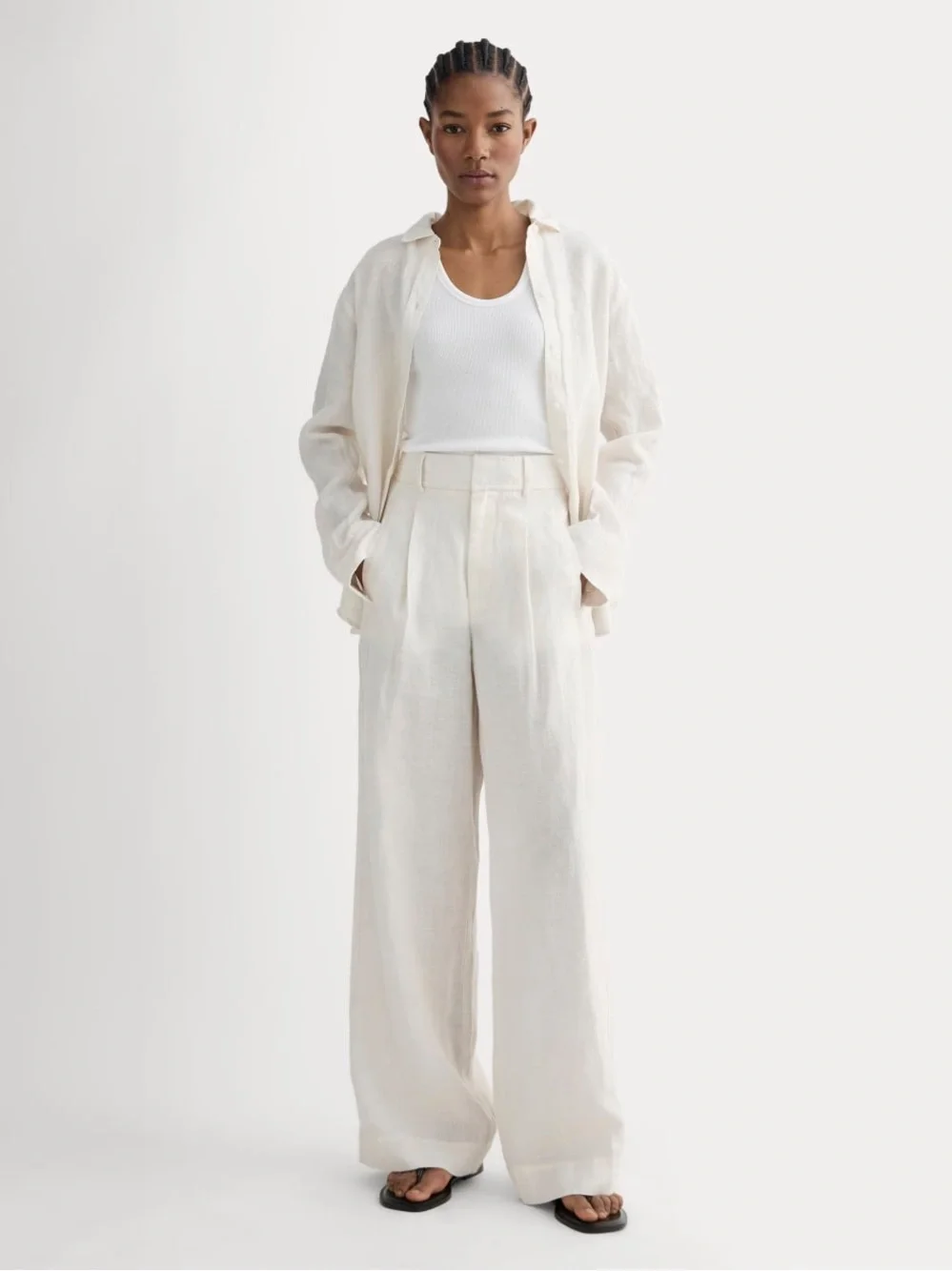 Everlane The Linen Way-High Drape Pant NWOT